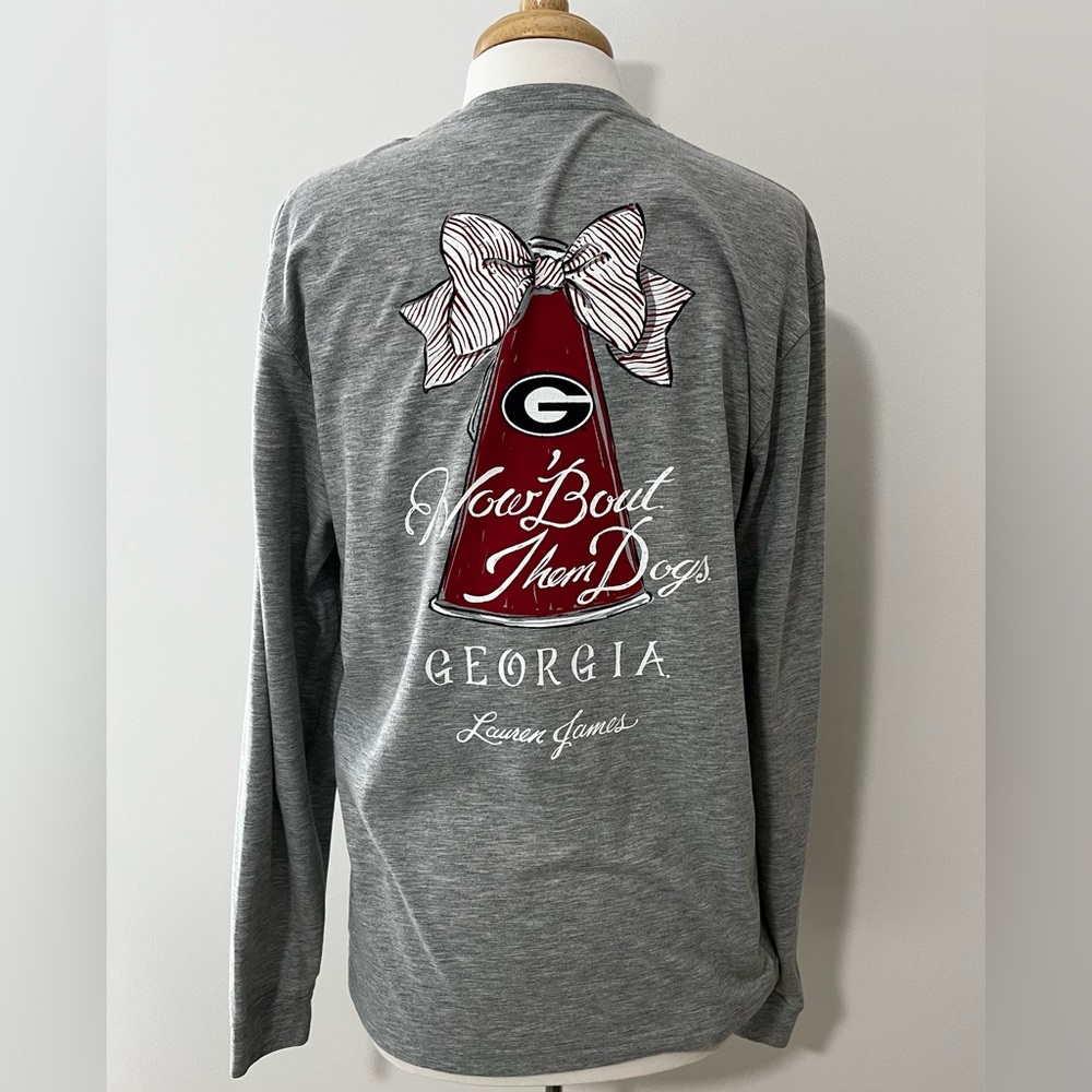 Lauren James Gray Long Sleeve Shirt 
Size M